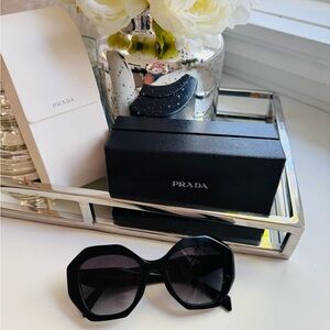 Prada Women's Black Oversized Sunglasses